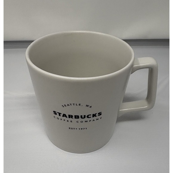 Starbucks 2016 Abbey White Coffee Mug 16 fl oz Est 1971 - Picture 1 of 3